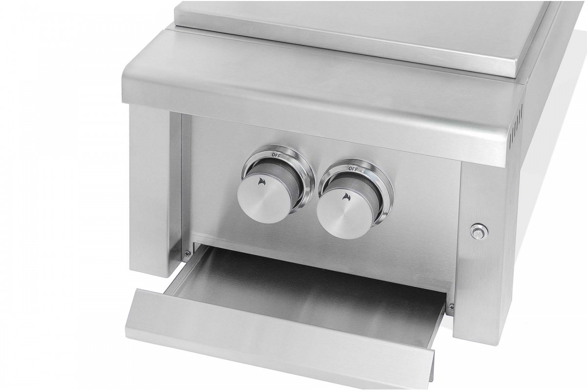 Двойная встраиваемая конфорка с крышкой GRILLI 888004