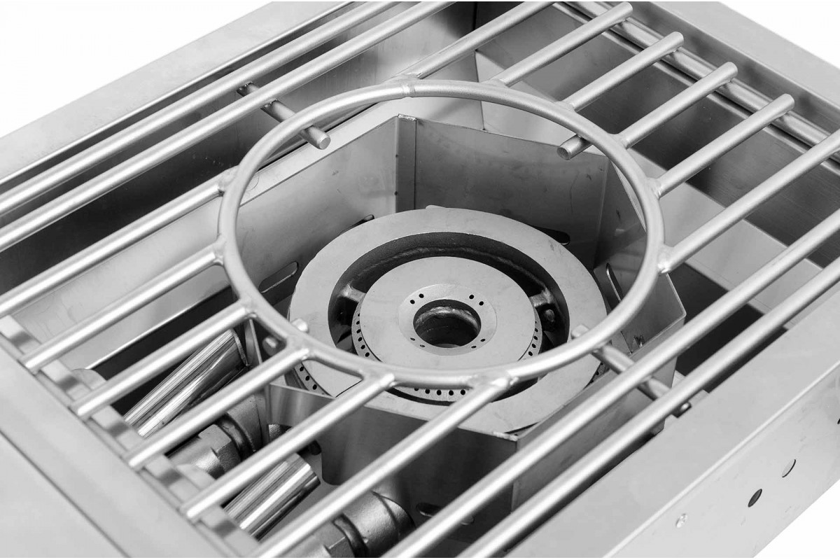 Двойная встраиваемая конфорка с крышкой GRILLI 888004