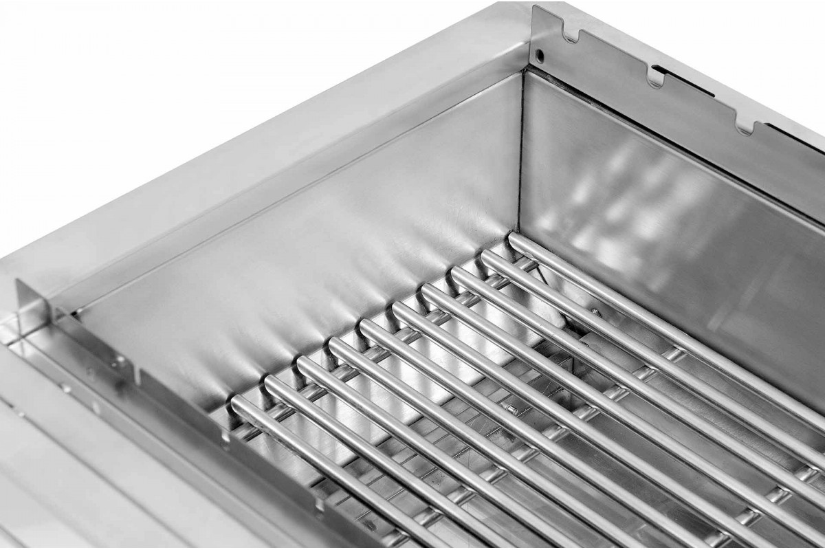 Мангал встраиваемый с поддоном для золы нержавеющая сталь GRILLI 777473