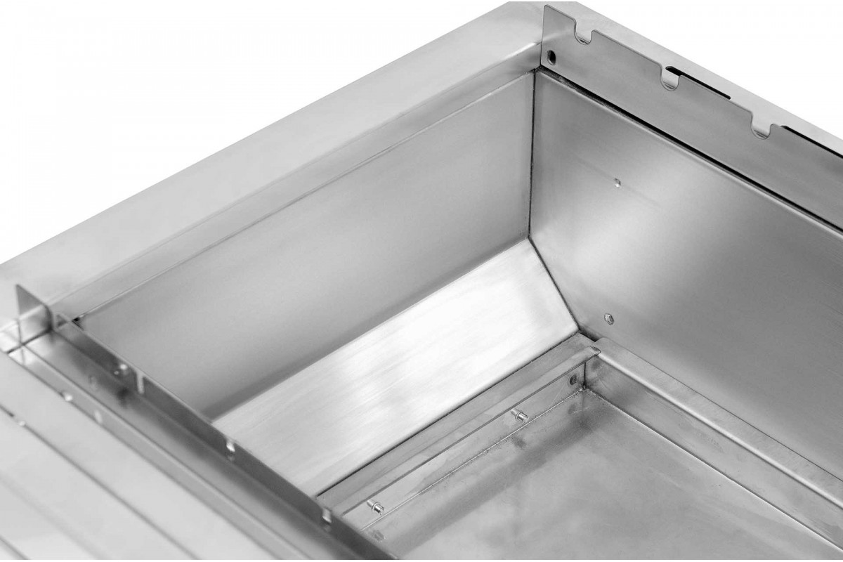 Мангал встраиваемый с поддоном для золы нержавеющая сталь GRILLI 777473