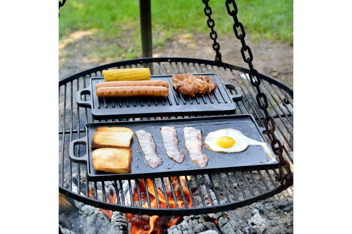 Чугунная плита-планча с ручками 40х20х1,5 см GRILLI 777181