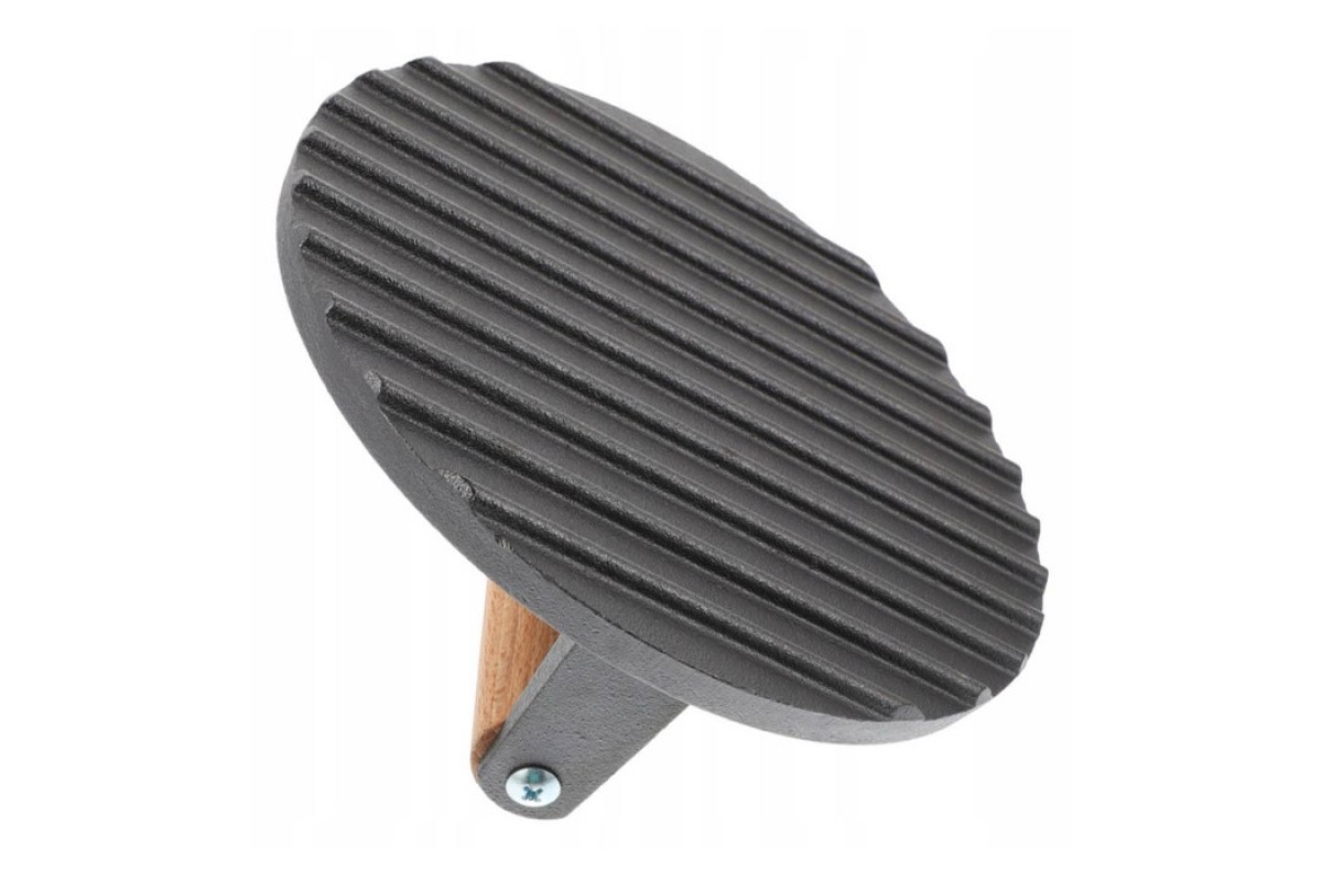 Прес для м'яса чавунний з дерев'яною ручкою 1,5 кг Ø20 см GRILLI 777185