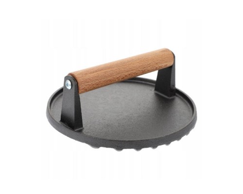 Пресс для мяса чугунный с деревянной ручкой 1,5 кг Ø20 см GRILLI 777185