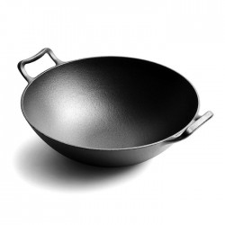 Чугунный вок со стеклянной крышкой Ø33 см GRILLI 777186