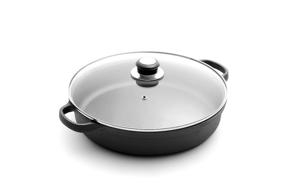 Чавунна сковорода з скляною кришкою Ø30 см GRILLI 777191