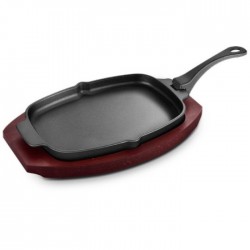 Чугунная сковорода со съемной ручкой и подставкой 33,5х21 см GRILLI 777201