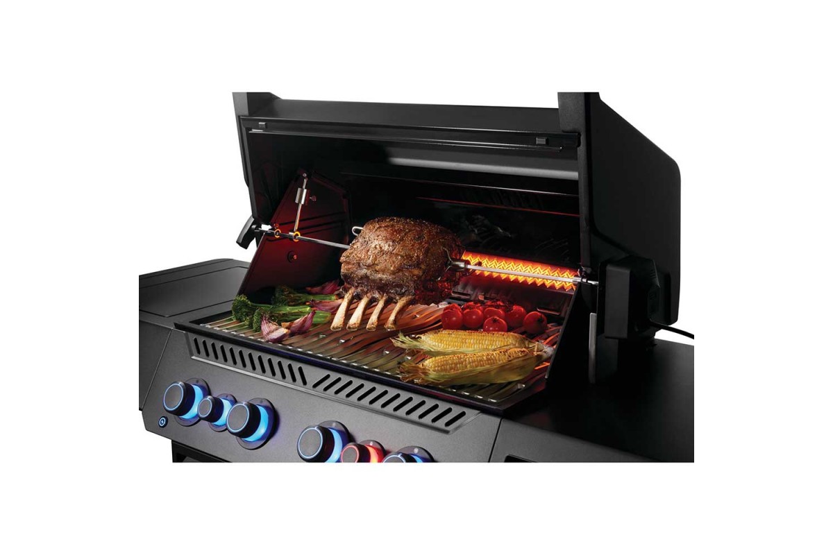 Газовый гриль Napoleon Phantom Prestige 500 Connected с боковой конфоркой Sizzle Zone и вертелом (69232) P500VXRSIBPK-UA-PHM