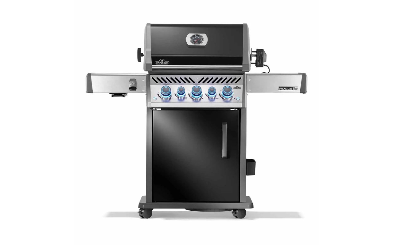 Газовый гриль Napoleon Rogue PRO-S 425 RSIB с боковой конфоркой Sizzle Zone и вертелом черный RPS425RSIBPK-2-UA-R