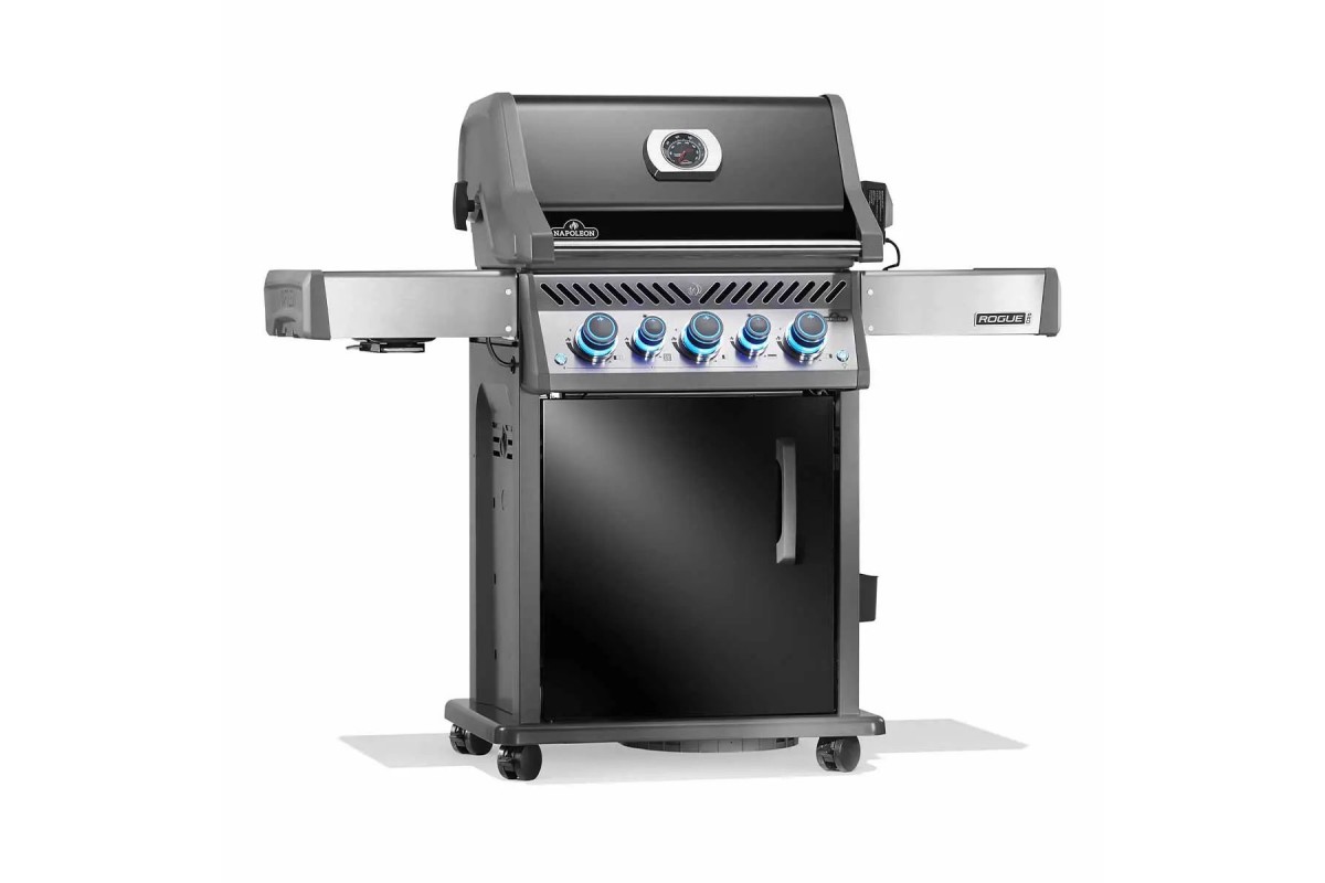Газовый гриль Napoleon Rogue PRO-S 425 RSIB с боковой конфоркой Sizzle Zone и вертелом черный RPS425RSIBPK-2-UA-R