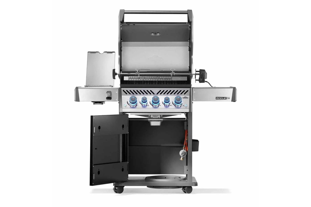Газовый гриль Napoleon Rogue PRO-S 425 RSIB с боковой конфоркой Sizzle Zone и вертелом черный RPS425RSIBPK-2-UA-R