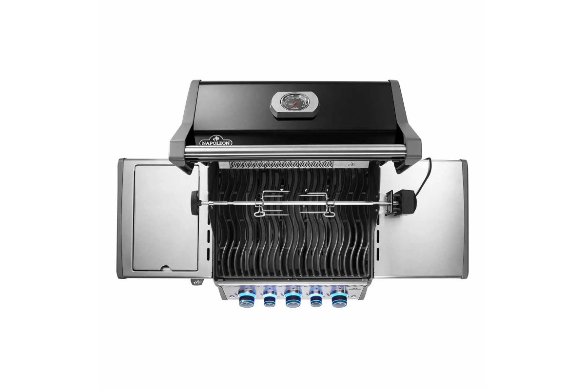 Газовый гриль Napoleon Rogue PRO-S 425 RSIB с боковой конфоркой Sizzle Zone и вертелом черный RPS425RSIBPK-2-UA-R
