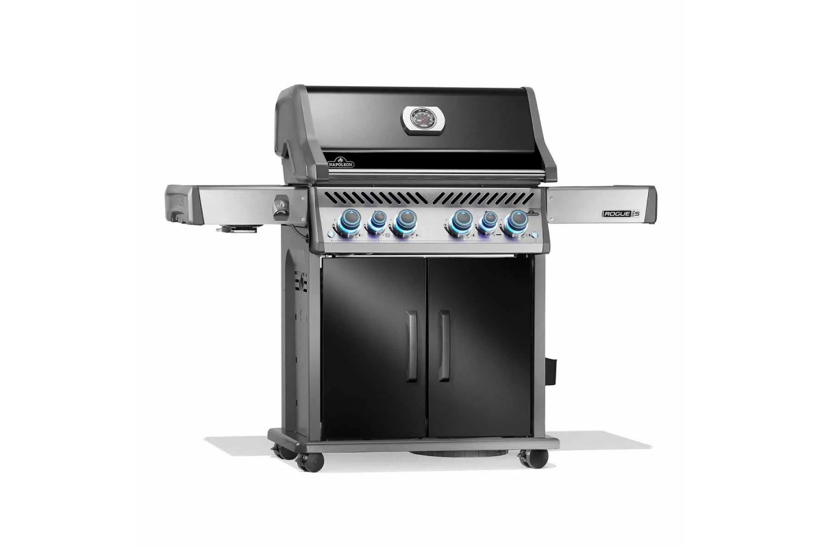 Газовий гриль Napoleon Rogue PRO-S 525 RSIB з бічним пальником Sizzle Zone і вертілем (69912) чорний RPS525RSIBPK-2-UA