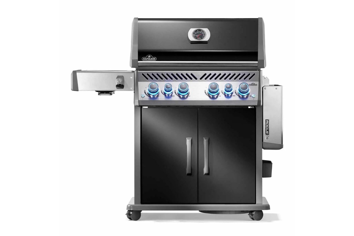 Газовий гриль Napoleon Rogue PRO-S 525 RSIB з бічним пальником Sizzle Zone і вертілем (69912) чорний RPS525RSIBPK-2-UA