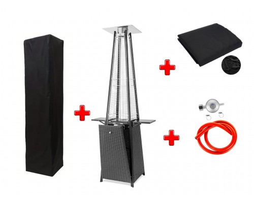 Газовый обогреватель Pyramid Black Rattan GRILLI 777418