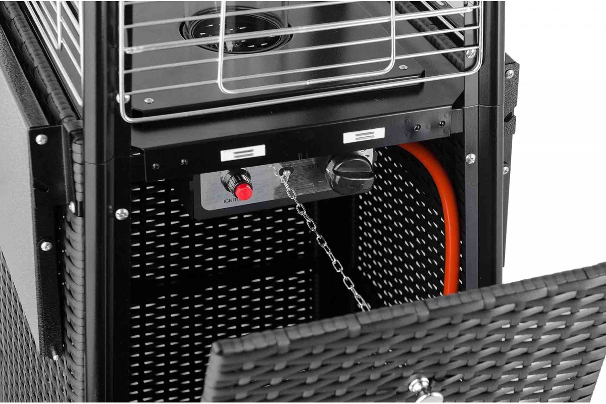 Газовый обогреватель Pyramid Black Rattan GRILLI 777418
