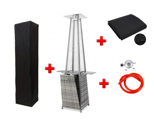 Газовый обогреватель Pyramid Grey Rattan GRILLI 777419