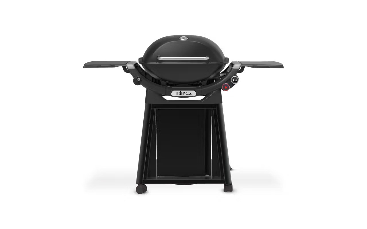 Газовий гриль Weber Q3200N Black з бічними столиками на візку Premium 1501126