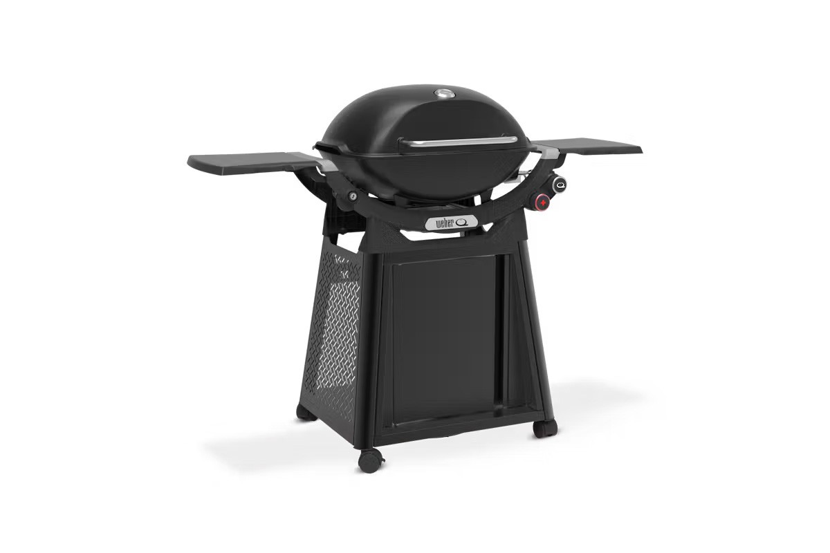 Газовий гриль Weber Q3200N Black з бічними столиками на візку Premium 1501126