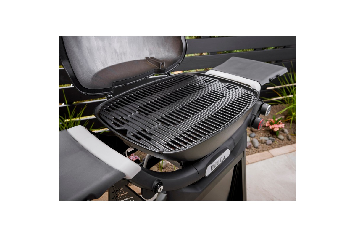 Газовий гриль Weber Q3200N Black з бічними столиками на візку Premium 1501126