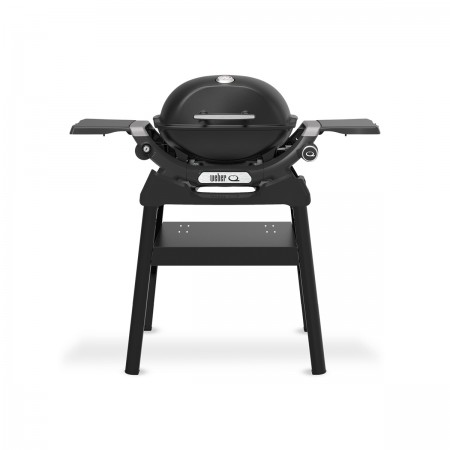 Газовий гриль Weber Q1200N Black з бічними столиками на підставці 1501085
