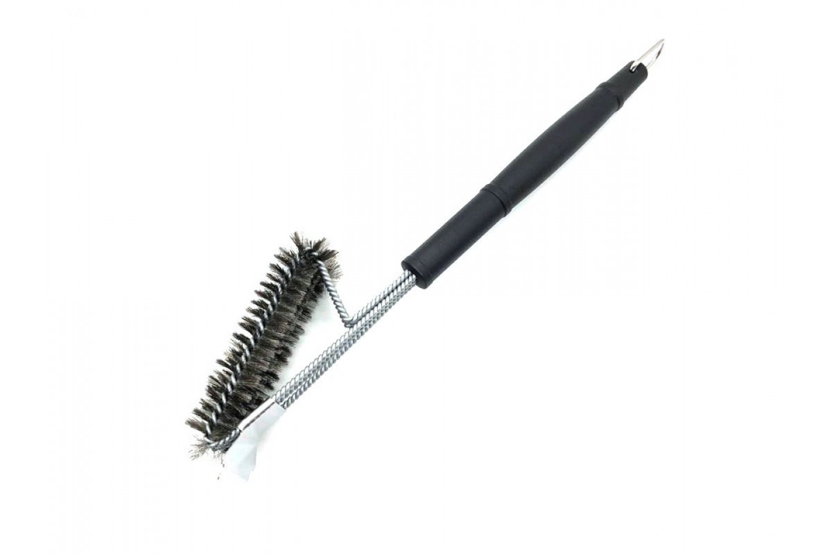 Щетка для гриля трехрядная 2в1 (щетка+скребок) GRILLI 777455