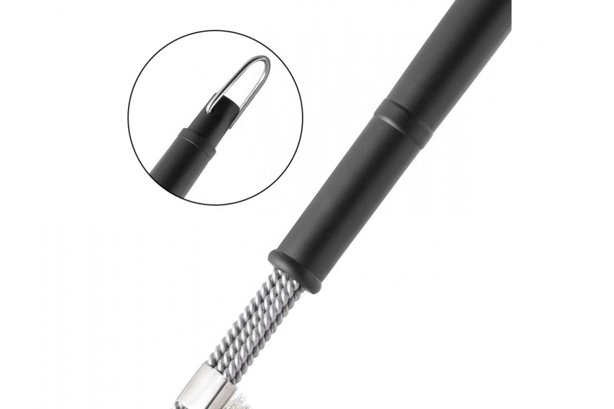 Щетка для гриля трехрядная 2в1 (щетка+скребок) GRILLI 777455