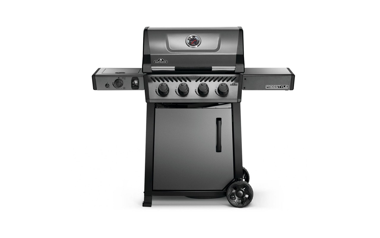 Газовий гриль Napoleon Freestyle 425 з бічним пальником Sizzle Zone та дверкою, графітовий F425DSIBPGT-RC