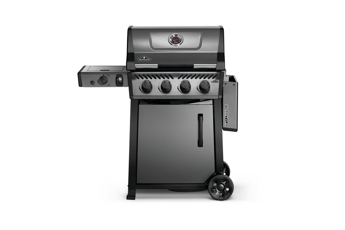 Газовий гриль Napoleon Freestyle 425 з бічним пальником Sizzle Zone та дверкою, графітовий F425DSIBPGT-RC
