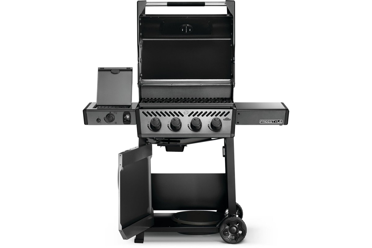 Газовий гриль Napoleon Freestyle 425 з бічним пальником Sizzle Zone та дверкою, графітовий F425DSIBPGT-RC