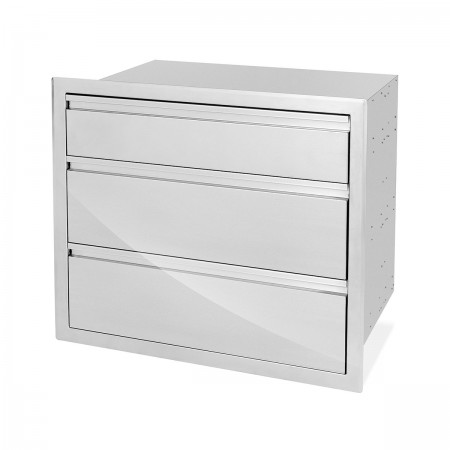 Встраиваемый модуль с тремя выдвижными ящиками 75,5х66,5х50 см нержавеющая сталь GRILLI 777798