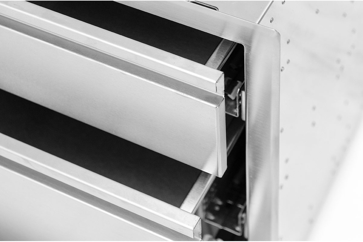 Встраиваемый модуль с тремя выдвижными ящиками 75,5х66,5х50 см нержавеющая сталь GRILLI 777798