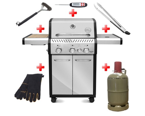 Газовий гриль Ranger 31 + набір необхідних аксесуарів GRILLI 777243-set