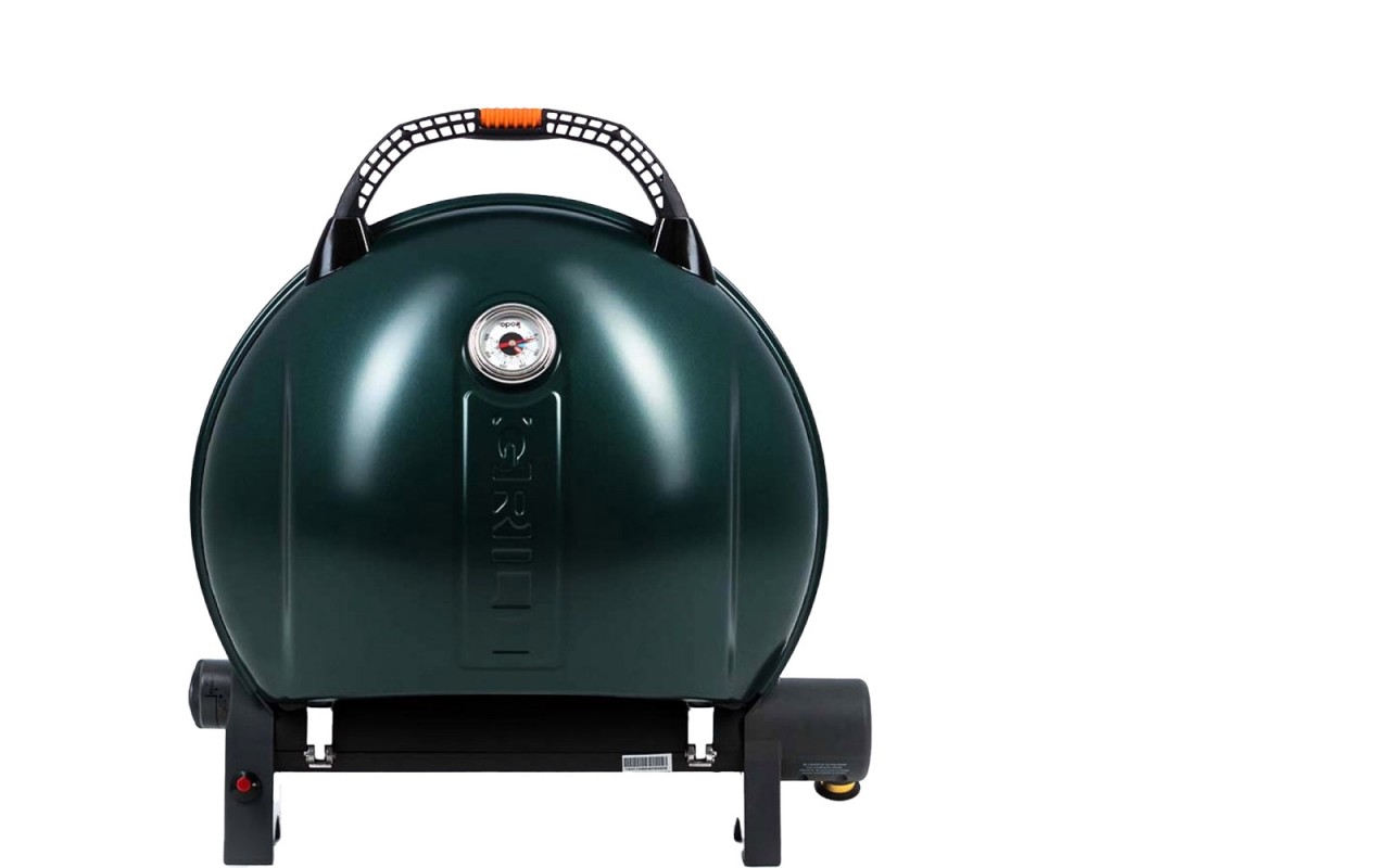 Портативный переносной газовый гриль O-GRILL 900, зеленый