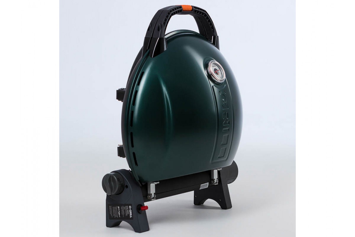 Портативный переносной газовый гриль O-GRILL 900, зеленый
