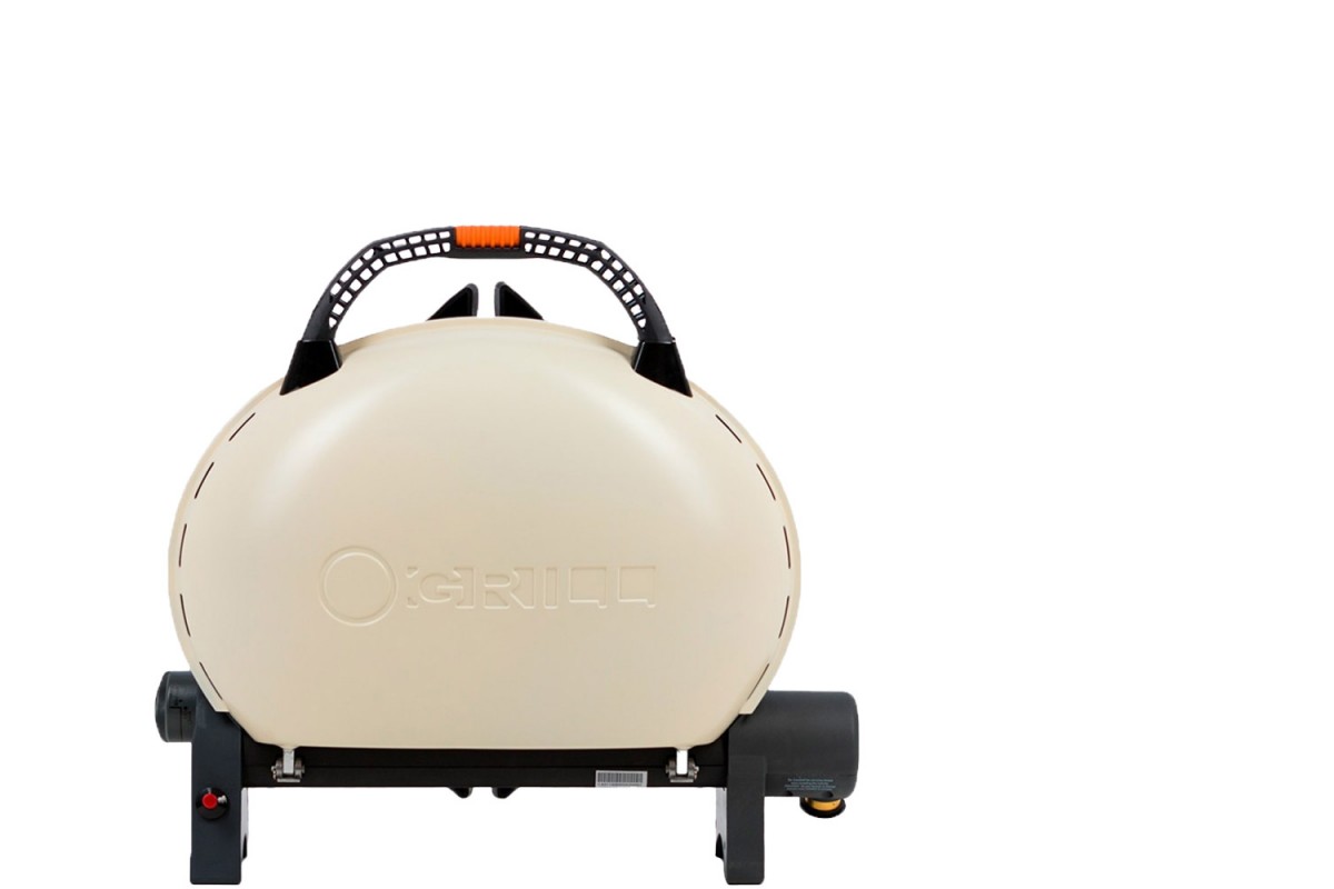 КОМПЛЕКТ Портативний переносний газовий гриль O-GRILL 500, кремовий + шланг в подарунок!