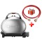 КОМПЛЕКТ Портативный переносной газовый гриль O-GRILL 500, серебро + шланг в подарок!