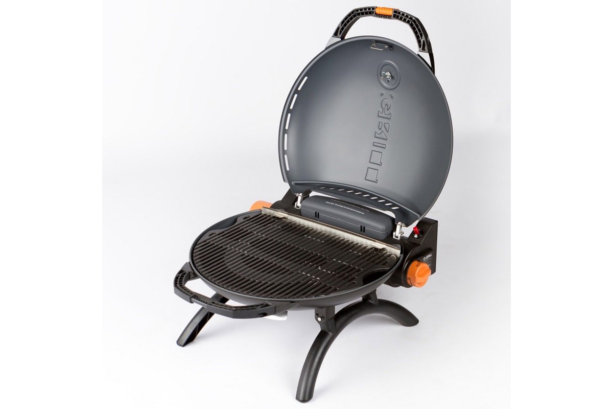 КОМПЛЕКТ Портативный переносной газовый гриль O-GRILL 600T, кремовый + шланг в подарок!