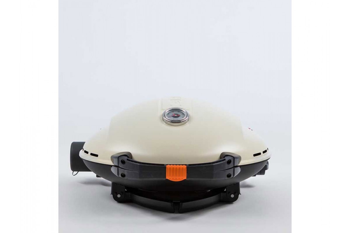 КОМПЛЕКТ Портативный переносной газовый гриль O-GRILL 900, кремовый + шланг в подарок!