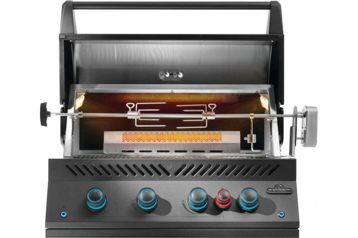 Встраиваемый газовый гриль Napoleon 700 Series BIG32 c вертелом матовый чёрный BIG32RBPMK-1
