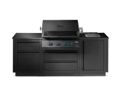 Летняя кухня Napoleon Oasis 100 с газовым грилем 700 Series BIG 32 матовая чёрная OASIS-100-BIG-32MK