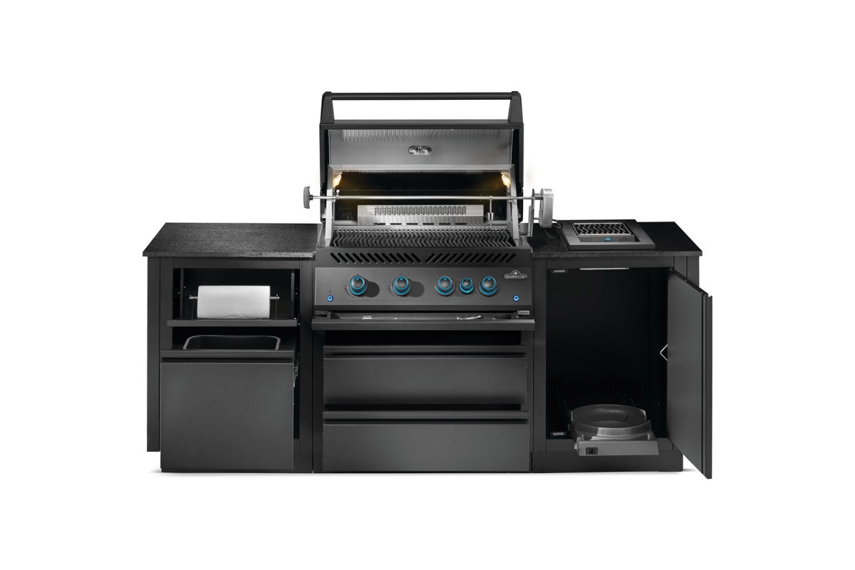 Летняя кухня Napoleon Oasis 100 с газовым грилем 700 Series BIG 32 матовая чёрная OASIS-100-BIG-32MK