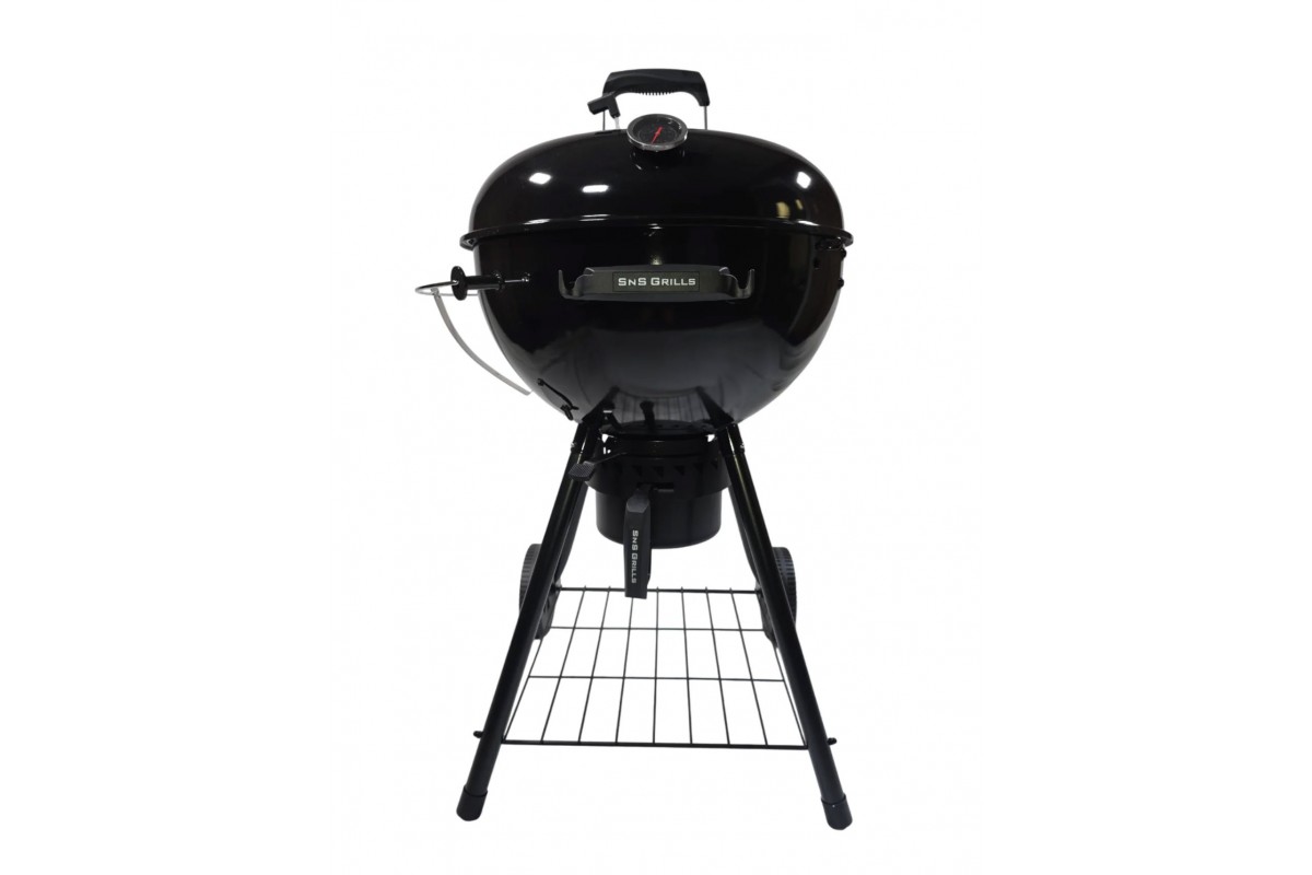 Вугільний гриль Slow and Sear Black Editionl Kettle Grill 57 см + кошик Deluxe SNS-KET-BK