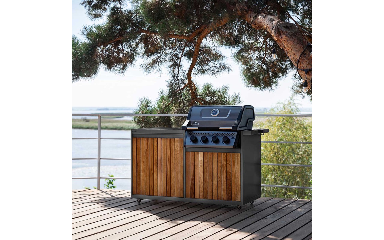 Модульна вулична кухня OXA Air Wood Black Anthracite подвійний модуль OXA-AIR-W-2-Black