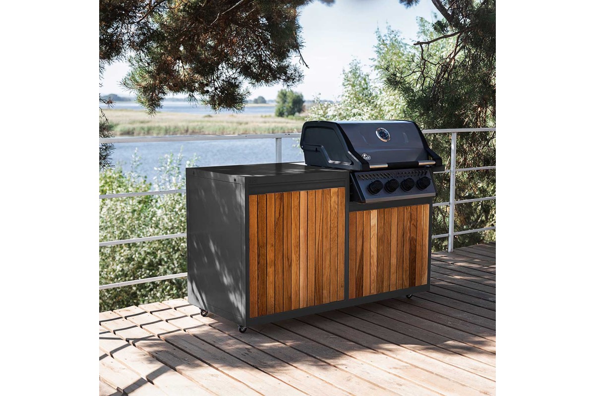 Модульна вулична кухня OXA Air Wood Black Anthracite подвійний модуль OXA-AIR-W-2-Black
