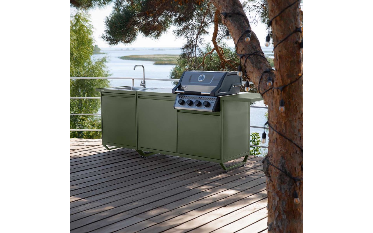 Модульна вулична кухня OXA Air Green Onyx потрійний модуль OXA-AIR-3-Green