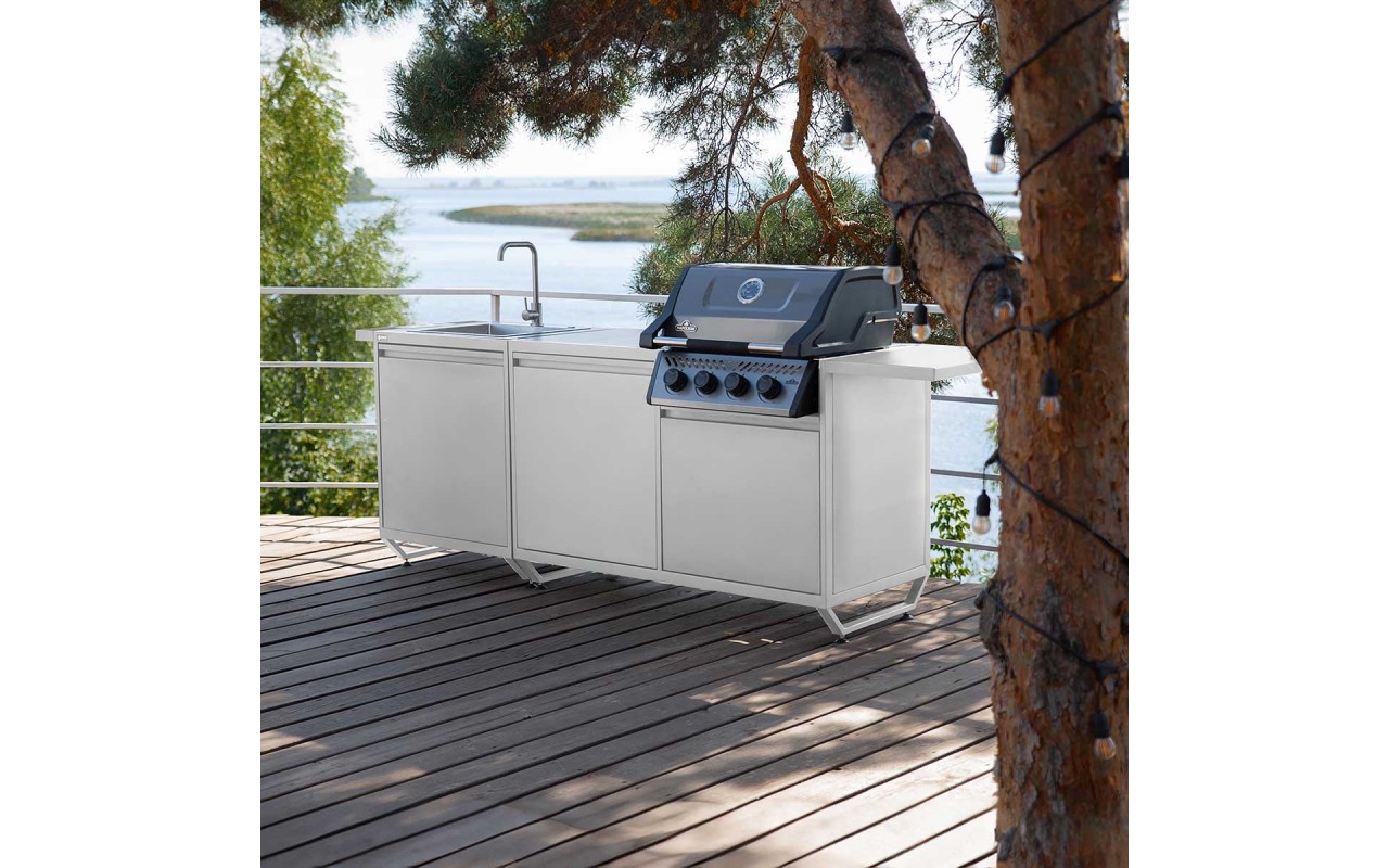 Модульна вулична кухня OXA Air White Opal потрійний модуль OXA-AIR-3-White