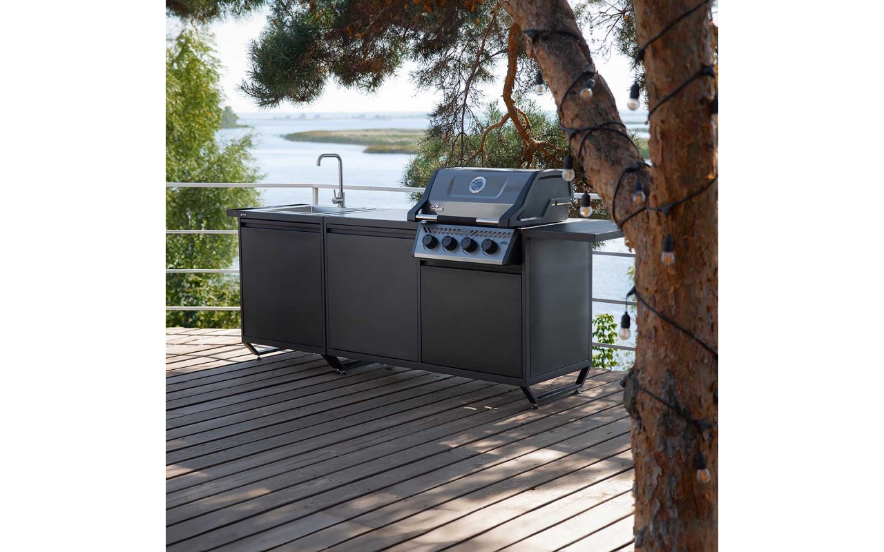 Модульна вулична кухня OXA Air Black Anthracite потрійний модуль OXA-AIR-3-Black
