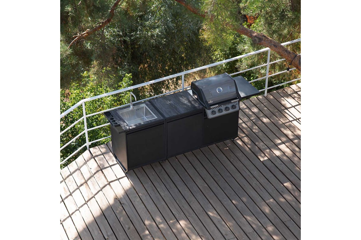 Модульна вулична кухня OXA Air Black Anthracite потрійний модуль OXA-AIR-3-Black