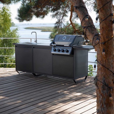 Модульна вулична кухня OXA Air Black Anthracite потрійний модуль OXA-AIR-3-Black