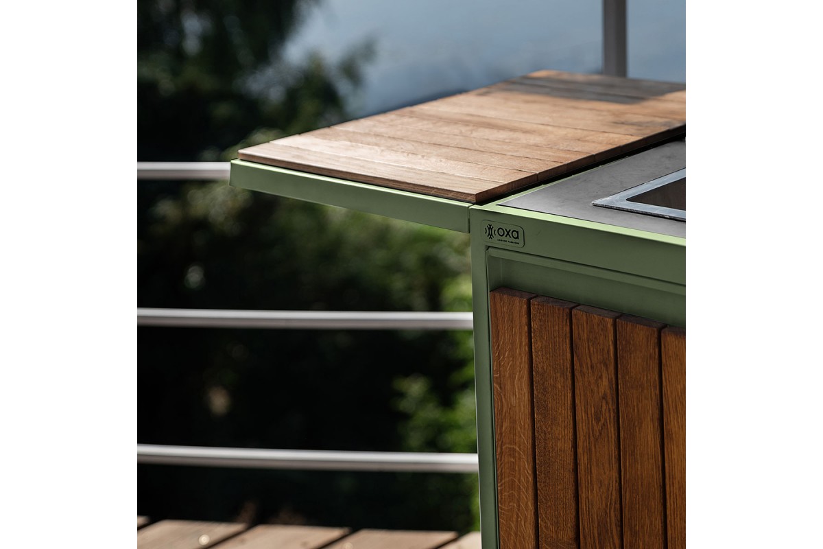 Модульна вулична кухня OXA Air Wood Green Onyx на 4 модуля OXA-AIR-W-4-Green